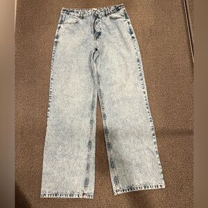 Sezane The Wide Leg Trousers Light Blue - Size 10